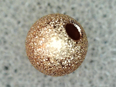 finding, bead 6mm, goldfilled